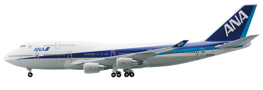 更に値下げ 全日空商事公認モデルＢ７４７－４００完成品／台座付属