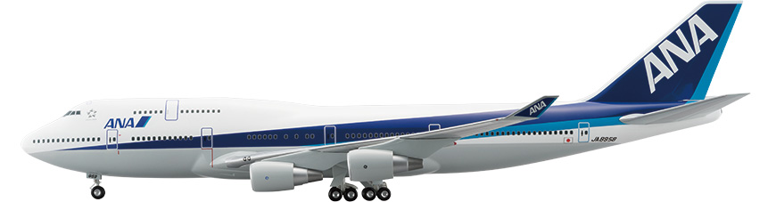 NH20129 1:200 BOEING 747-400 JA8958 スナップフィットモデル（ギア