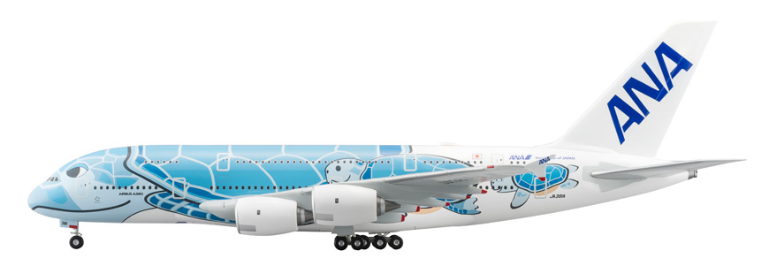NH20143 1:200 A380 JA381A FLYING HONU ANAブルー スナップフィット 