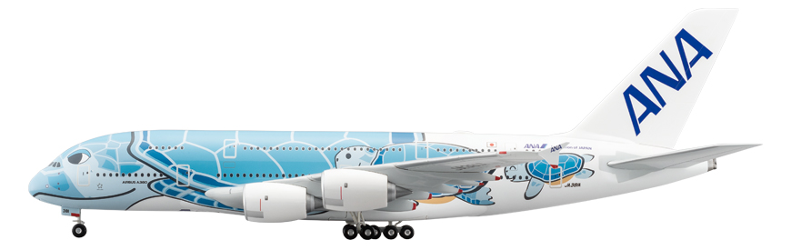 NH20163 1:200 A380 JA381A FLYING HONU ANAブルー スナップフィット