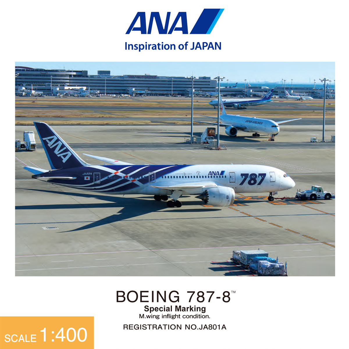 NH40114 1:400 BOEING 787-8 JA801A 特別塗装機 ABS樹脂完成品（ギア 