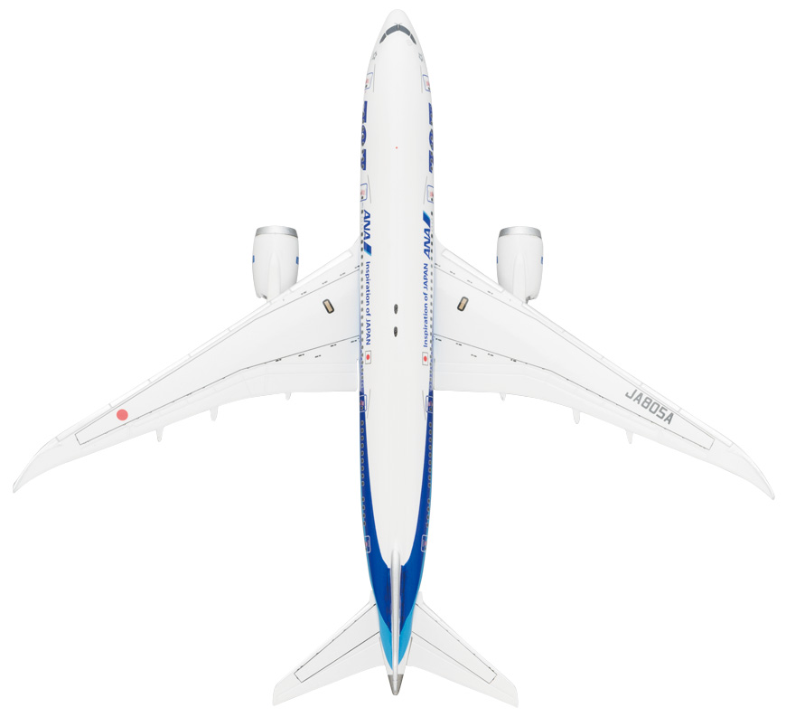 NH40115 1:400 BOEING 787-8 JA805A 787ロゴ ABS樹脂完成品（ギアつき