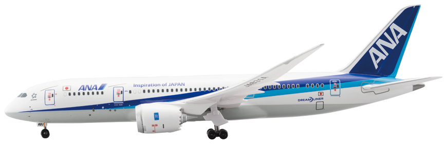 NH40116 1:400 BOEING 787-8 JA831A ABS樹脂完成品（ギアつき