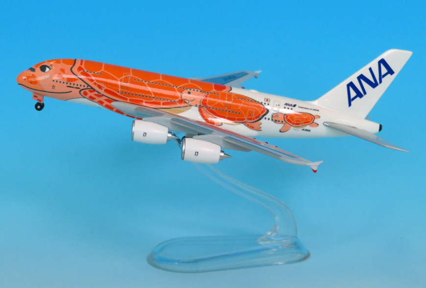 1:500 A380 JA383A サンセットオレンジ (WiFiレドーム・ギアつき）ABS